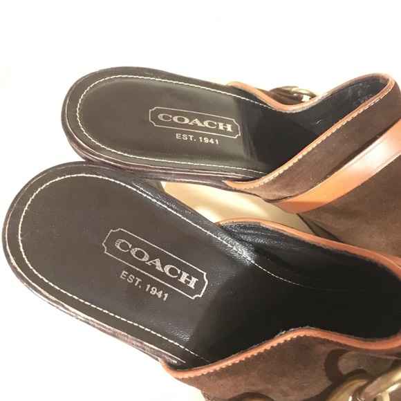 Coach Shoes - Coach suede clogs size 9 1/2